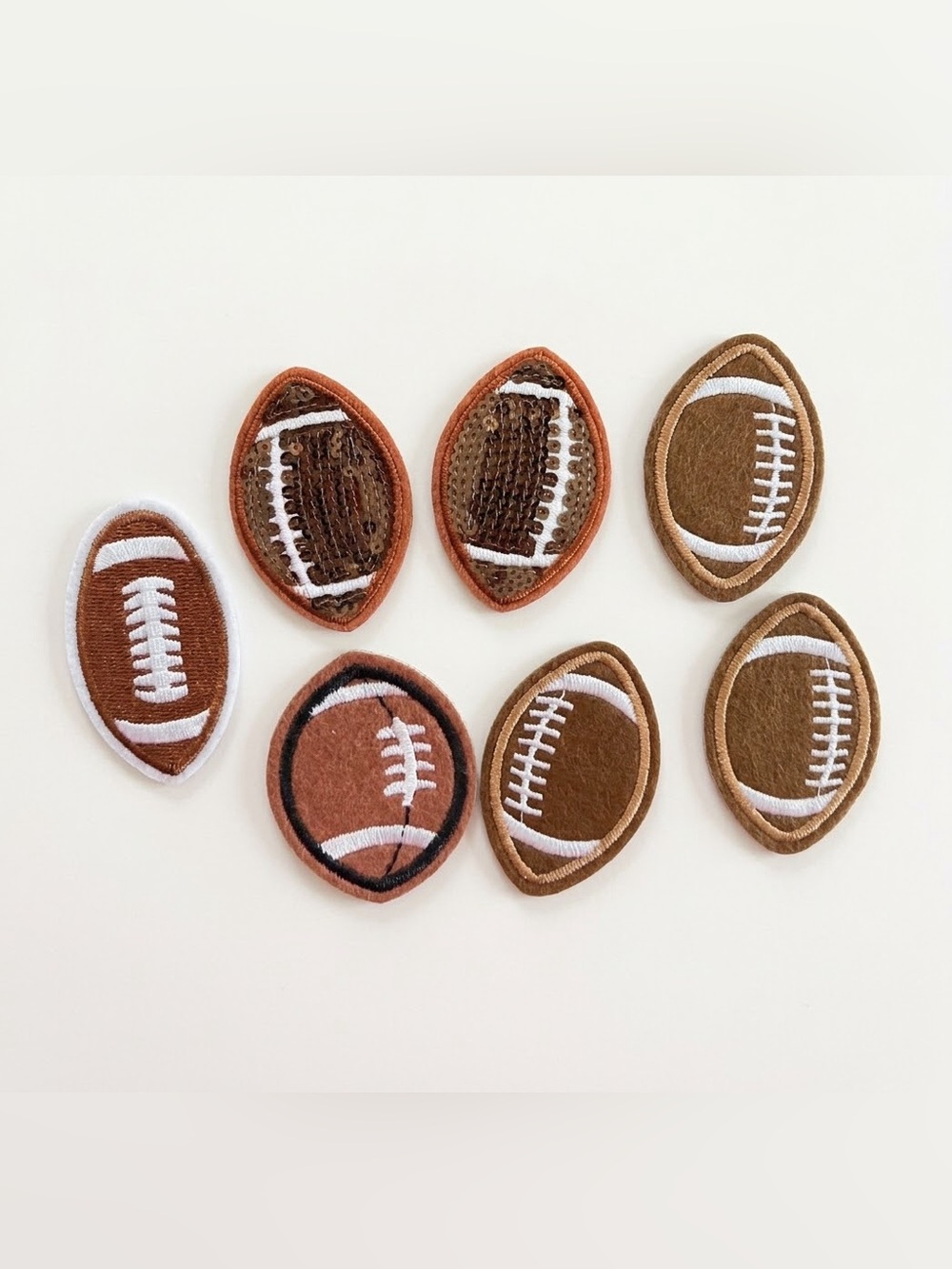 Football Embroidered Iron On Patch Lot set of 7 Sports Bag Hat Jacket DIY
